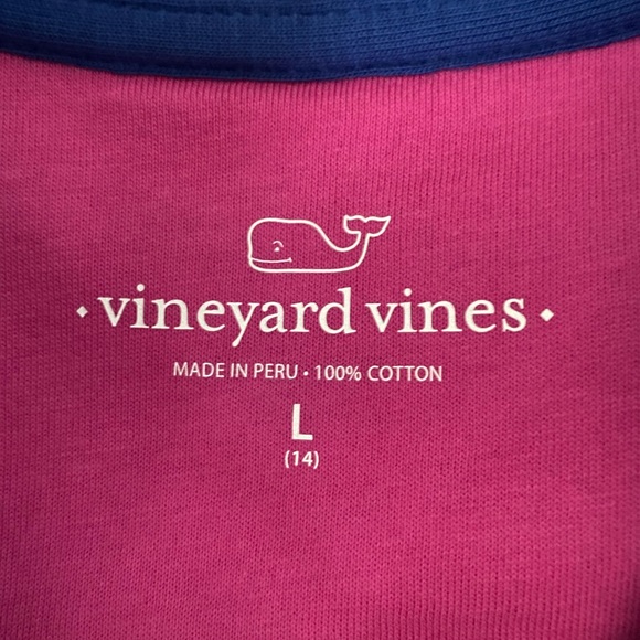 Vineyard Vines Girl’s Sweater- royal blue color, size large (14), Quarter Zip - Picture 3 of 3